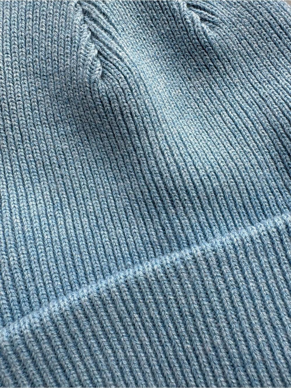 Blue Alex Mill Ribbed Beanie - Picture 4 of 4